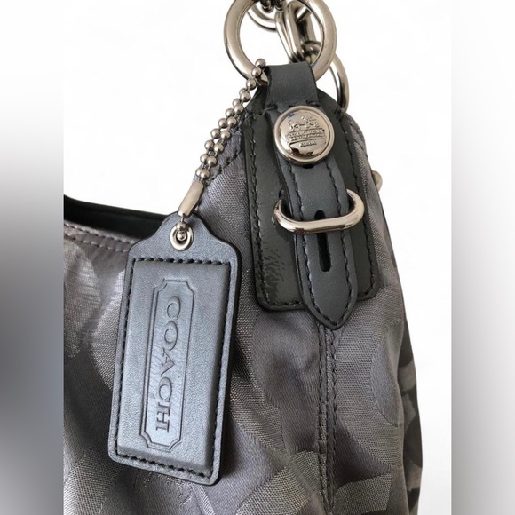 Coach Hobo Style Shoulder Bag F1073 Large Purse Gray. - Picture 12 of 15